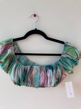 Montce Multicolor Off-Shoulder Bikini Top